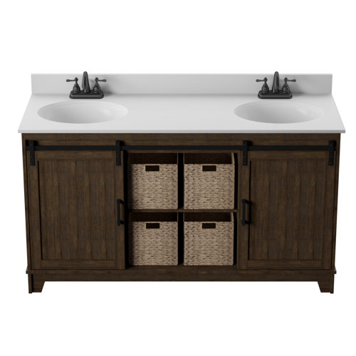 Sand & Stable Braylen 60'' Free Standing Double Bathroom Vanity with